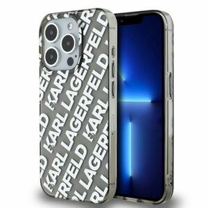 Karl Lagerfeld IML Electroplated Repeated Logo Zadní Kryt pro iPhone 15 Pro Silver vyobraziť