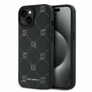 Karl Lagerfeld PU Karl Heads Pattern Magsafe Zadní Kryt pro iPhone 15 Black vyobraziť