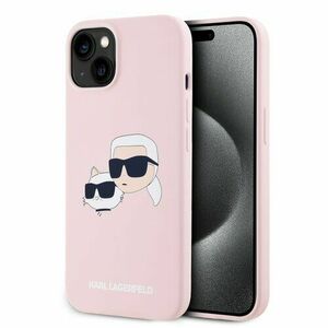 Karl Lagerfeld Liquid Silicone Double Heads Magsafe Zadní Kryt pro iPhone 14 Pink vyobraziť