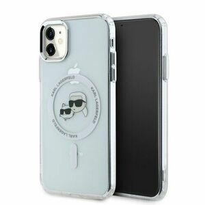 Karl Lagerfeld IML K&CH Heads Metal Frame MagSafe Zadní Kryt pro iPhone 11 Transparent vyobraziť