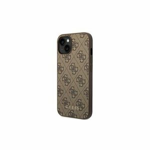 Guess case for iPhone 14 Plus 6, 7" GUHCP14MG4GFBR brown Basic PC/TPU 4G PU case Gold Logo vyobraziť