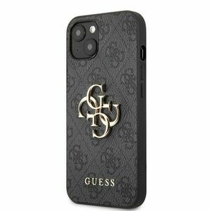 GUHCP13M4GMGGR Guess PU 4G Metal Logo Zadní Kryt pro iPhone 13 Grey vyobraziť