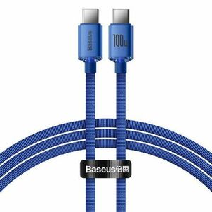 Baseus CAJY000603 Crystal Shine Series Datový Kabel USB-C - USB-C 100W 1, 2m Blue vyobraziť