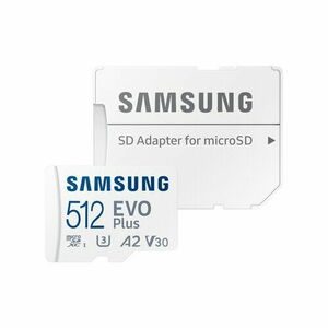 Samsung EVO Plus/micro SDXC/512GB/UHS-I U3 / Class 10/+ Adaptér/Bílá vyobraziť