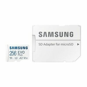 Samsung EVO Plus/micro SDXC/256GB/UHS-I U3 / Class 10/+ Adaptér/Bílá vyobraziť