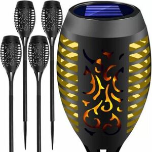 MG Garden Torch solárna lampa 4ks, čierna vyobraziť