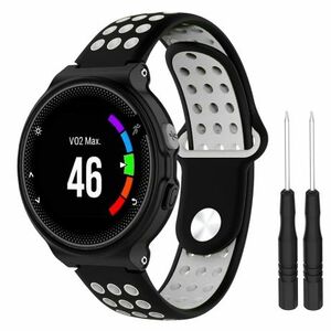 BStrap Silicone Sport remienok na Garmin Forerunner 235, black/light gray (SGA002C03) vyobraziť