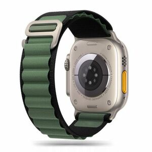 Tech-Protect Nylon remienok na Apple Watch 42/44/45/49mm, black / military green vyobraziť