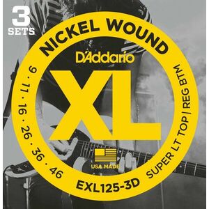 D'Addario EXL125-3D Struny pre elektrickú gitaru vyobraziť