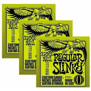 Ernie Ball 3221 Regular Slinky 3-Pack Struny pre elektrickú gitaru vyobraziť