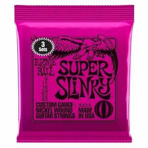 Ernie Ball 3223 Super Slinky 3-Pack Struny pre elektrickú gitaru vyobraziť