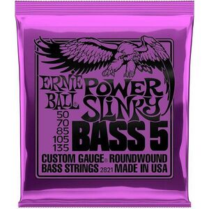 Ernie Ball 2821 Power Slinky Nickel 050-135 Struny pre 5-strunovú basgitaru vyobraziť