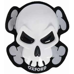 Oxford Skull Knee Sliders White UNI Slidery vyobraziť