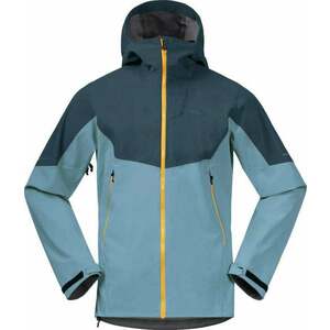 Bergans Senja Hybrid Softshell Jacket Smoke Blue/Orion Blue/Light Golden Yellow XL Lyžiarska bunda vyobraziť