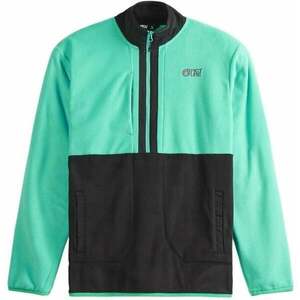 Picture Mathew 1/4 Fleece Black/Spectra Green M Sveter vyobraziť