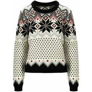 Dale of Norway Vilja Womens Knit Sweater Black/Off White/Red Rose L Sveter vyobraziť