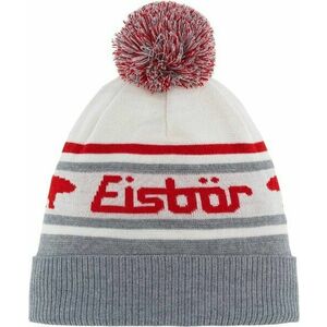 Eisbär Chani OS Pompon Beanie Grey/White/Red UNI Lyžiarska čiapka vyobraziť