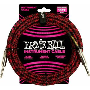 Ernie Ball Braided Straight Straight Inst Cable 5, 5 m Rovný - Rovný Nástrojový kábel vyobraziť