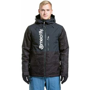 Meatfly Manifold Mens SNB and Ski Jacket Morph Black L Lyžiarska bunda vyobraziť