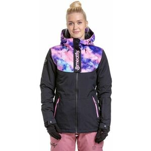 Meatfly Kirsten Womens SNB and Ski Jacket Peach Aquarel/Black S Lyžiarska bunda vyobraziť