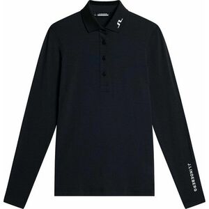 J.Lindeberg Flor Long Sleeve Black XL Polo košeľa vyobraziť