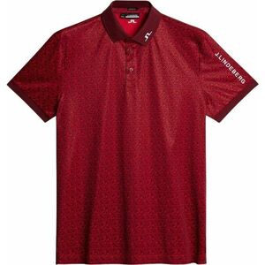 J.Lindeberg Tour Tech Regular Fit Print House Of JL Red 2XL Polo košeľa vyobraziť