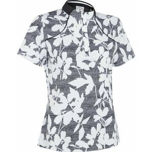 Callaway Textured Abstract Floral Womens Caviar L Polo košeľa vyobraziť