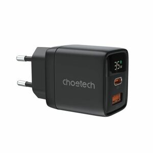 Choetech PD6052 GaN sieťová nabíjačka USB / USB-C 35W, čierna vyobraziť