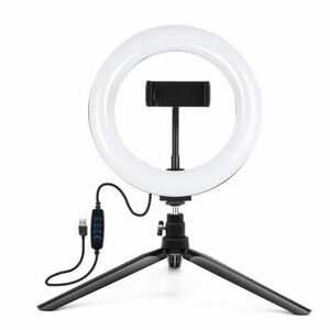 PULUZ Tripod stolné kruhové LED svetlo 7.9'', čierne (PKT3073B) vyobraziť