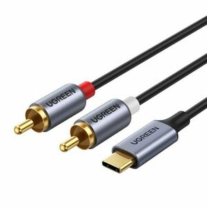 Ugreen CM451 audio kábel USB-C / 2x RCA M/M 1.5m, sivý (20193 CM451) vyobraziť