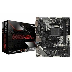 ASRock MB Sc AM4 B450-HDV R4.0, AMD B450, 2xDDR4, VGA, mATX vyobraziť