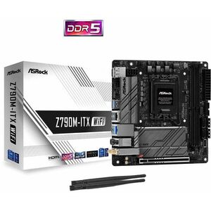 ASRock MB Sc LGA1700 Z790M-ITX WIFI, Intel Z790, 2xDDR5, 1xDP, 1xHDMI, WI-FI, mini-ITX vyobraziť