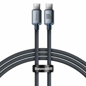 Baseus Crystal Shine Series nabíjací / dátový kábel USB-C / USB-C 100W 1, 2m, čierna vyobraziť