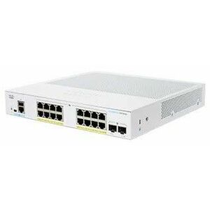 Cisco switch CBS350-16P-E-2G-EU (16xGbE, 2xSFP, 16xPoE+, 120W, fanless) - REFRESH vyobraziť