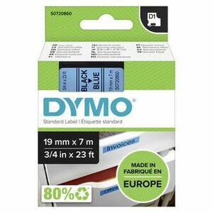 Dymo originál páska do tlačiarne štítkov, Dymo, 45806, S0720860, černý tlač/modrý podklad, 7m, 19mm, D1 vyobraziť