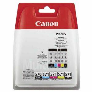 CANON PGI-570, CLI-571 - originálna cartridge, čierna + farebná, 1x15ml/4x6, 5ml vyobraziť