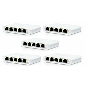 UBNT UniFi Switch USW-Flex-Mini-5, 5-pack [5xGigabit, 1xPoE In] vyobraziť