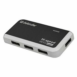 USB (2.0) húb 4-port, Quadro Infix, černo-šedá, Defender, LED indikátor, kompakt. vyobraziť