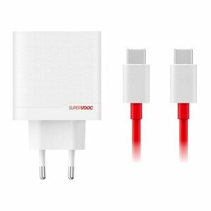 OnePlus SUPERVOOC 80W GaN Dual USB-A + USB-C Cestovní Nabíječka + USB-C/USB-C Kabel White vyobraziť