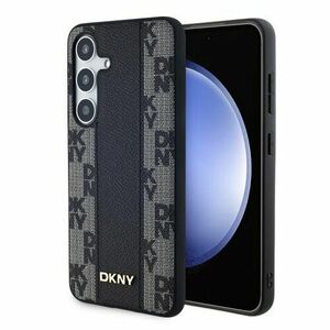 DKNY PU Leather Checkered Pattern Magsafe Zadní Kryt pro Samsung Galaxy S24+ Black vyobraziť