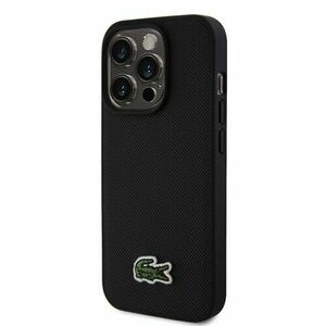 Lacoste Iconic Petit Pique Woven Logo Magsafe Zadní Kryt pro iPhone 15 Pro Black vyobraziť