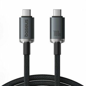 Baseus Crystal Shine Series Datový Kabel USB-C - USB-C 100W 1, 5m Black vyobraziť