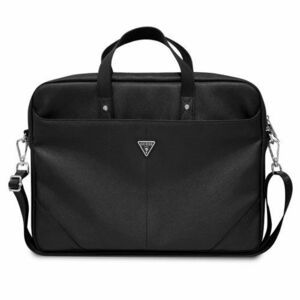 Guess Saffiano Triangle Logo Computer Bag 15/16" Black vyobraziť