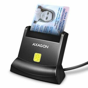 AXAGON CRE-SM4N, USB-A StandReader čtečka kontaktních karet Smart card (eObčanka), kabel 1.3m vyobraziť