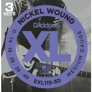 D'Addario EXL115-3D Struny pre elektrickú gitaru vyobraziť