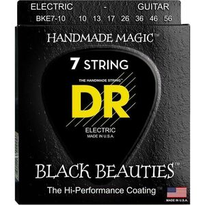 DR Strings Black Beauties BKE7-10 Struny pre elektrickú gitaru vyobraziť