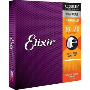 Elixir 11306 Nanoweb 16-70 Struny pre akustickú gitaru vyobraziť