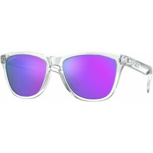 Oakley Frogskins XS 90061453 Polished Clear/Prizm Violet Lifestyle okuliare vyobraziť