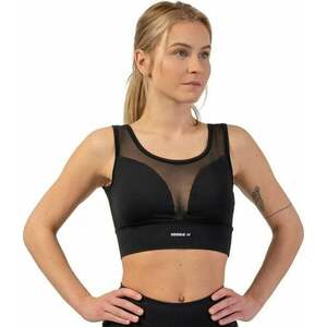 Nebbia Black Mesh Design Sports Bra "Breathe" Black S Fitness bielizeň vyobraziť