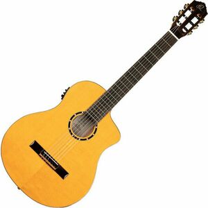 Ortega RCE170F 4/4 Stain Yellow Klasická gitara s elektronikou vyobraziť